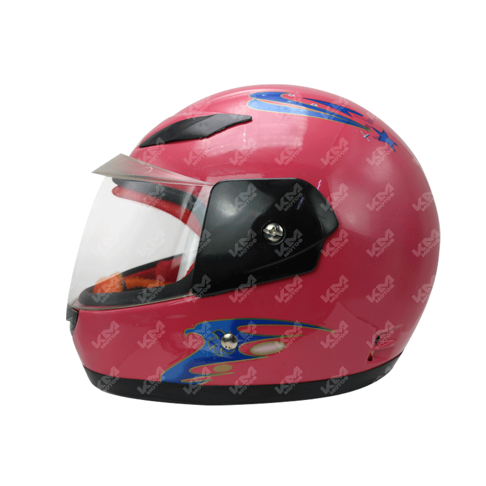 Casco Para Niño Caricaturas Azul/Negro/Rojo/Blanco/Verde/Rosa KMS –  KMMOTOSHN