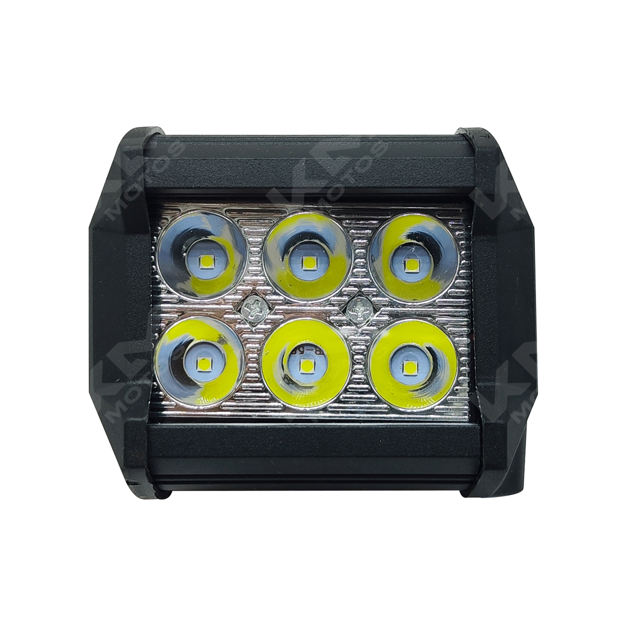 Barra LED Cuadrada 6P Barra Larga Negro KMS – KMMOTOSHN