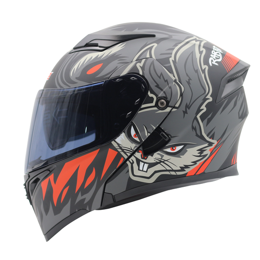 Casco Modular Gris/Negro Bad Bunny MH90 HS2 D.V. Visera Oscura "L"