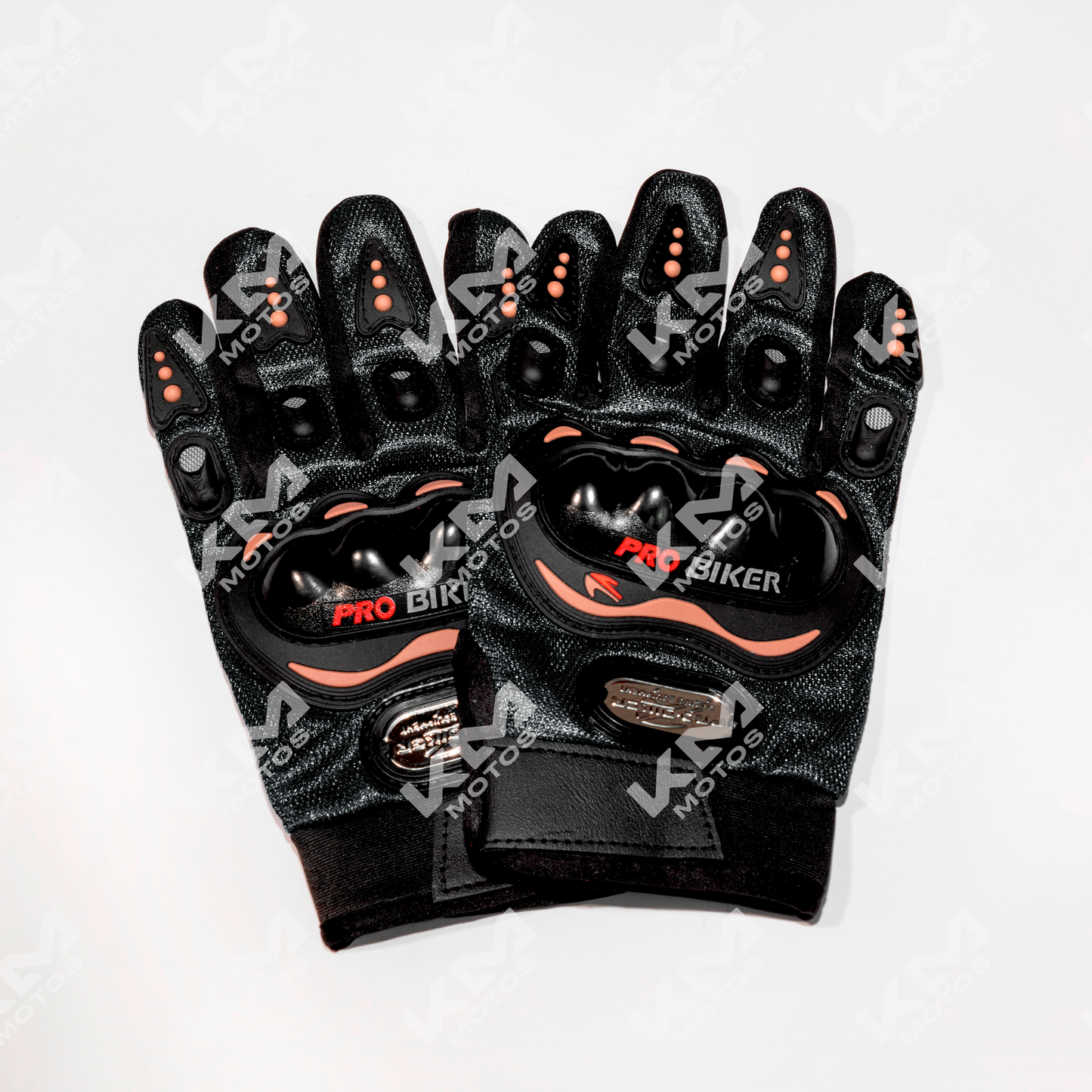 GUANTES LARGOS + PROTECCION PRO BIKERS NEGROS