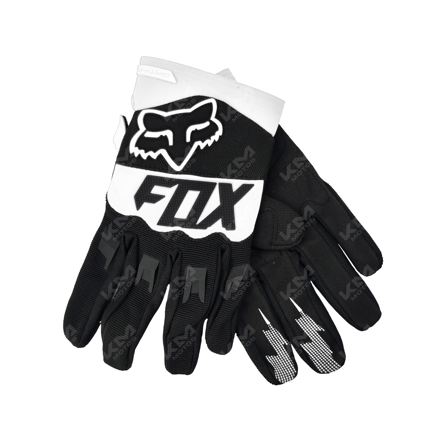 GUANTES FOX + PROTECCION NEGRO/BLANCO