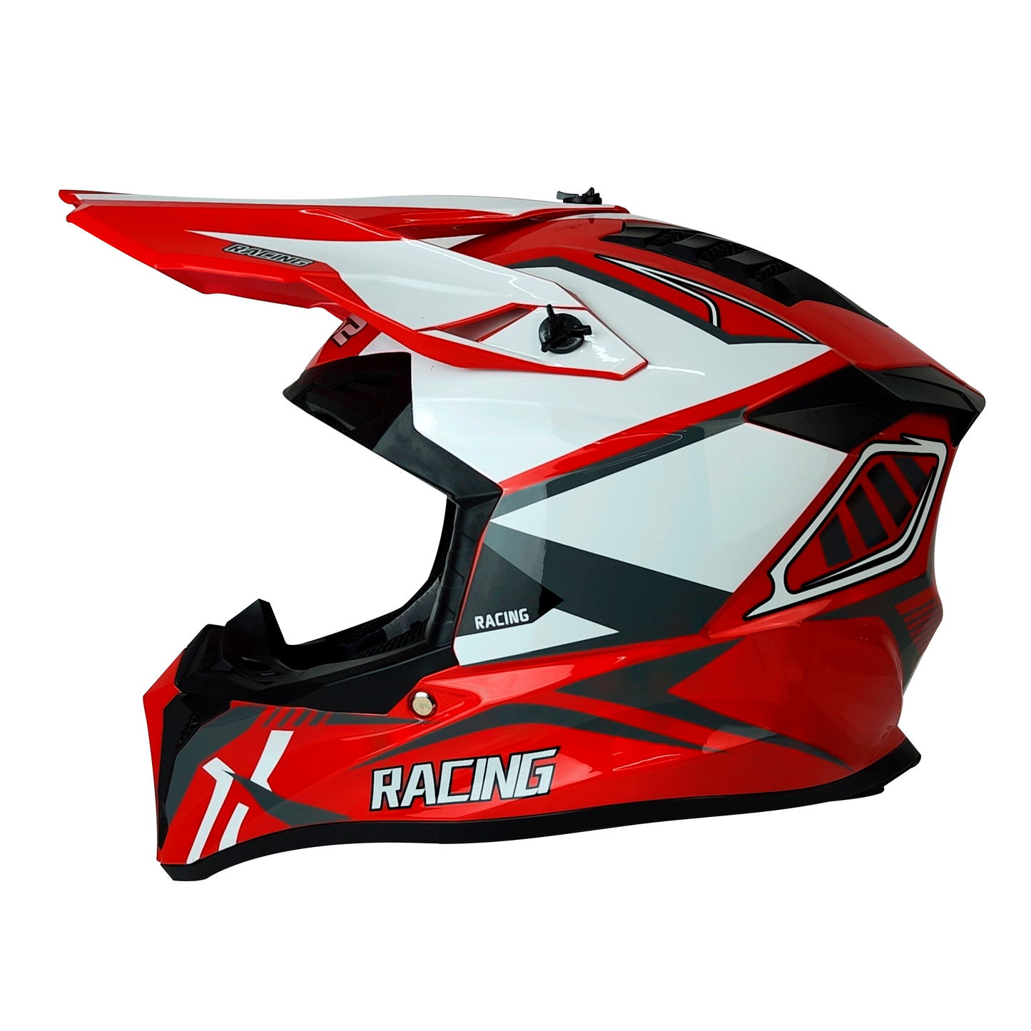 CASCO CROSS ROJO/BLANCO DOT RACING HS2 WLT127 "S"