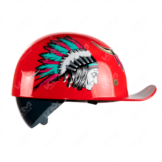 CASCO GORRITA ROJO INDIO (PANDILLERO) + VISERA DOT WLT319 HS2 "XL"