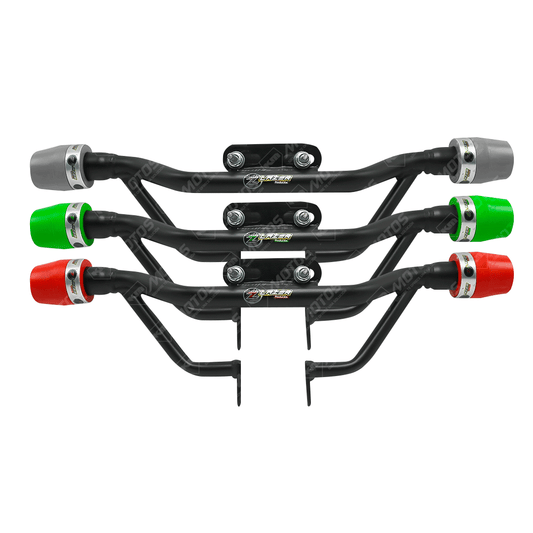 DEFENSA DE MOTOR YAMAHA CRUX110 REV (SCOPE) (NEGRO/ROJO/VERDE/GRIS)