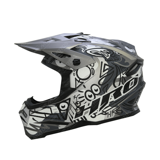 CASCO CROSS HRO NEGRO M/GRIS FREESTYLE MX03 XL - KMMOTOSHN