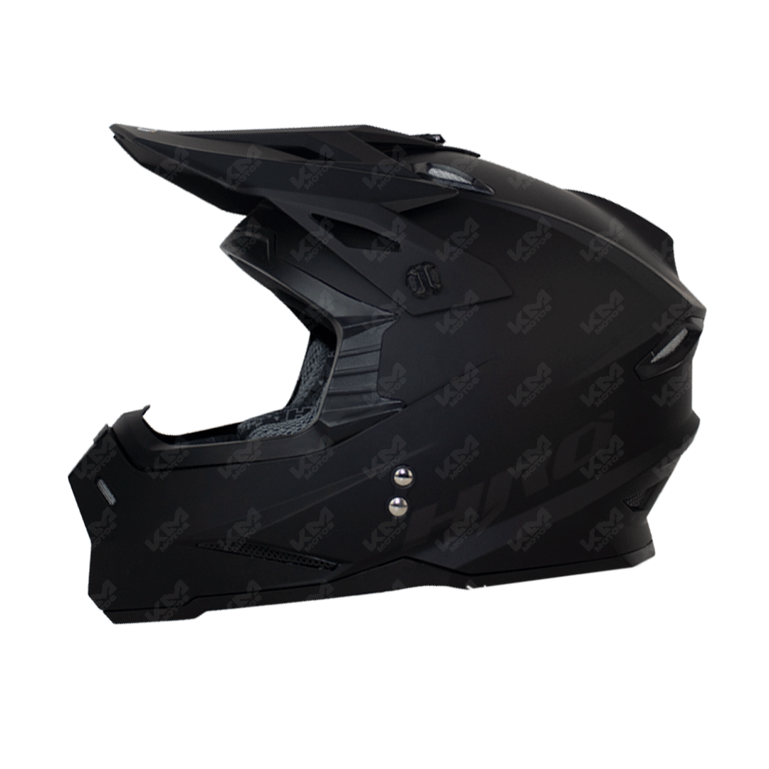 Casco Cross Hro Negro Mate Solid Hro Mx03 L