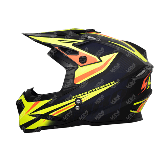 Casco Cross Hro Negro M/Amarillo Airmax Hro Mx03 Xl