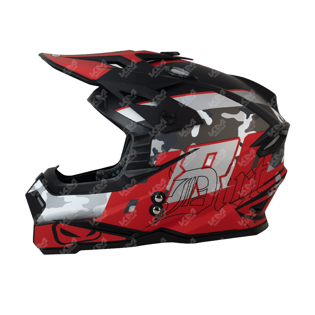 Casco Cross Hro Negro M/Rojo Dirt Hro Mx03 Xl