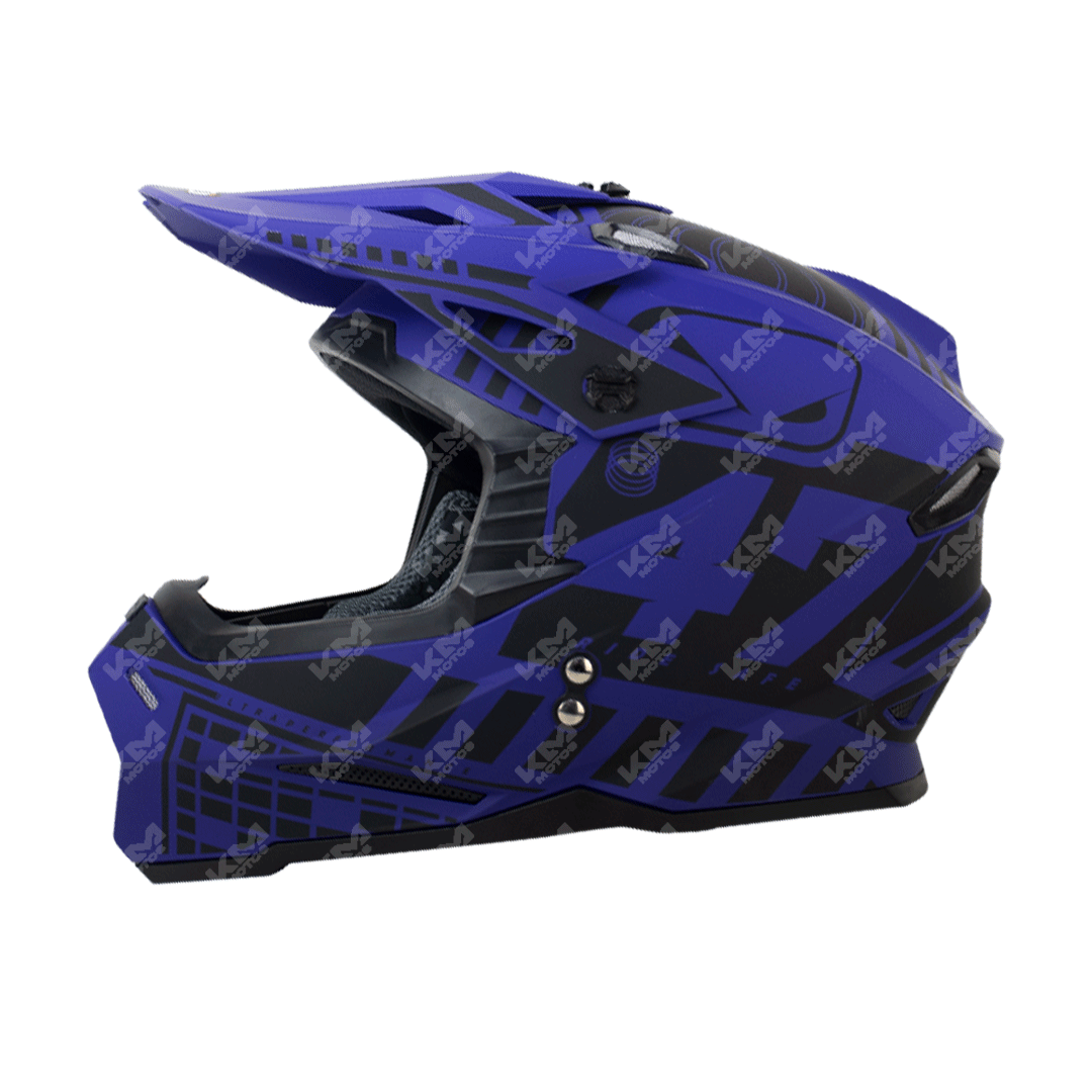 Casco Cross Hro Azul M/Negro Racing Hro Mx03 L