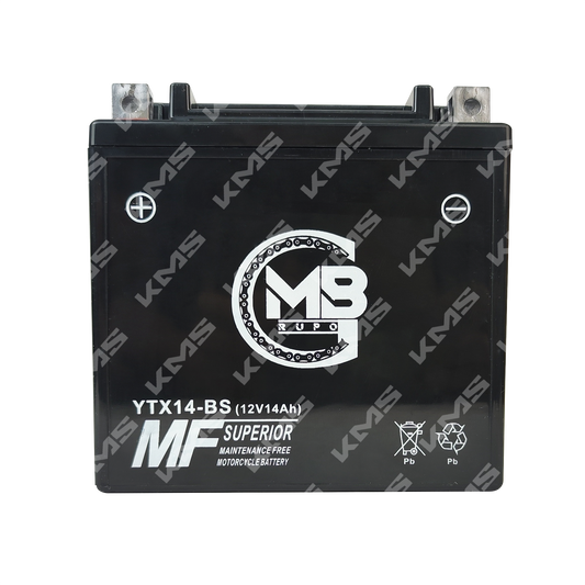 BATERIA 12N14-BS/YTX14-HL SELLADA - KMMOTOSHN