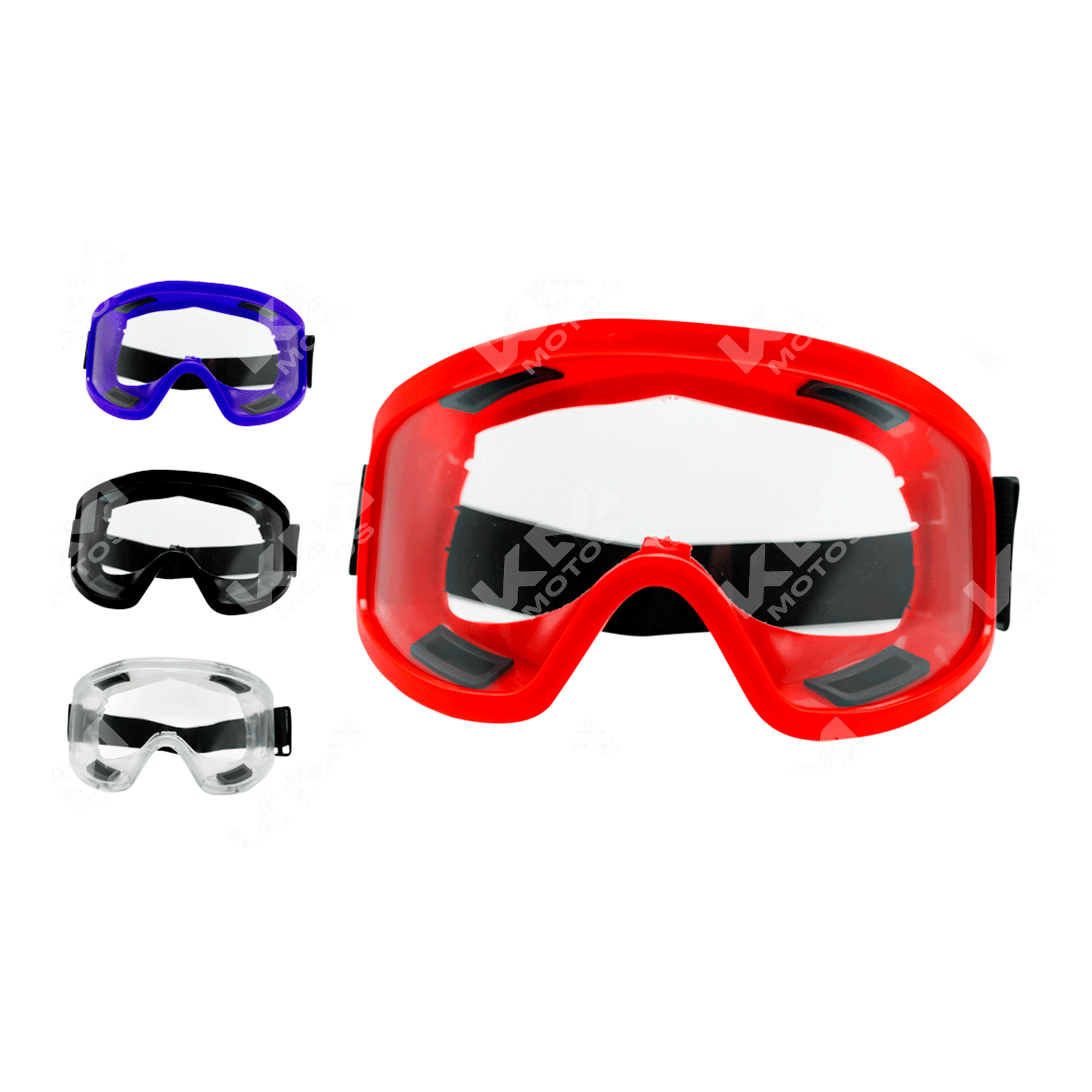 GAFAS P/CASCO TRANSPARENTES (COLORES) - KMMOTOSHN