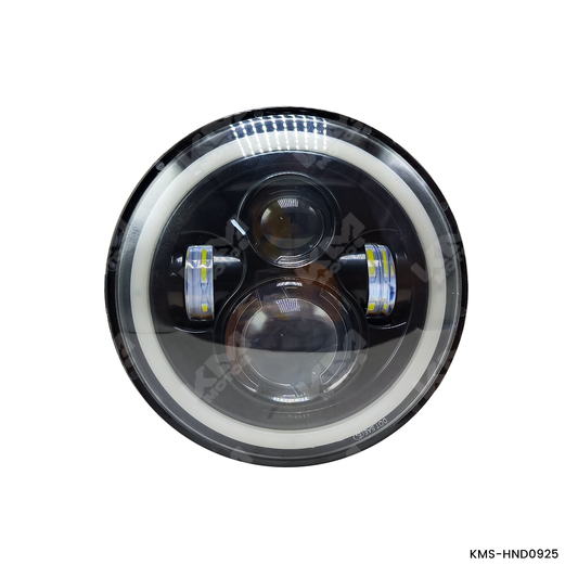 LUZ LED FOCO PRINCIPAL 7" + OJO DE ANGEL KMS - KMMOTOSHN