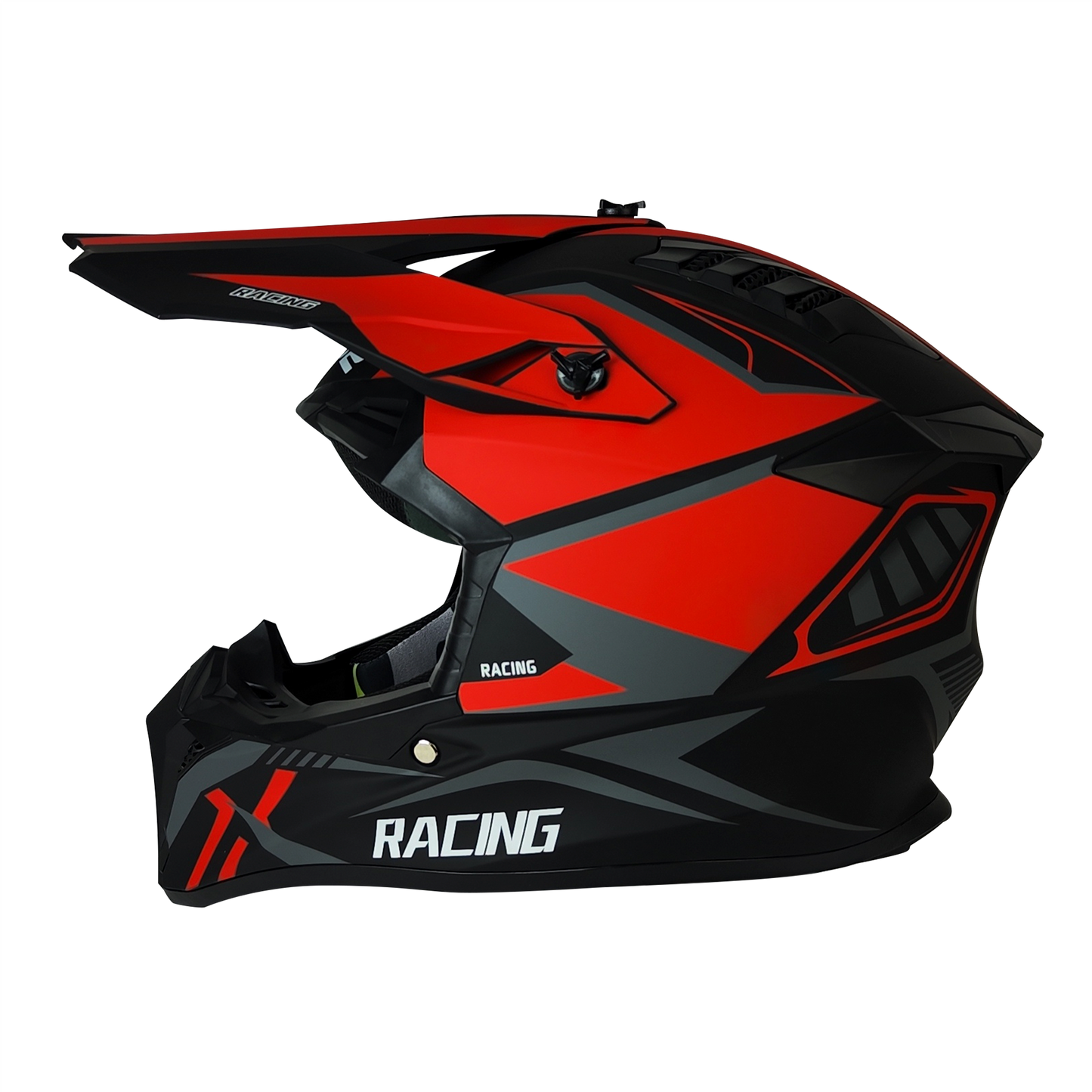 CASCO CROSS NEGRO/ROJO MATE DOT RACING KMS "M" - KMMOTOSHN