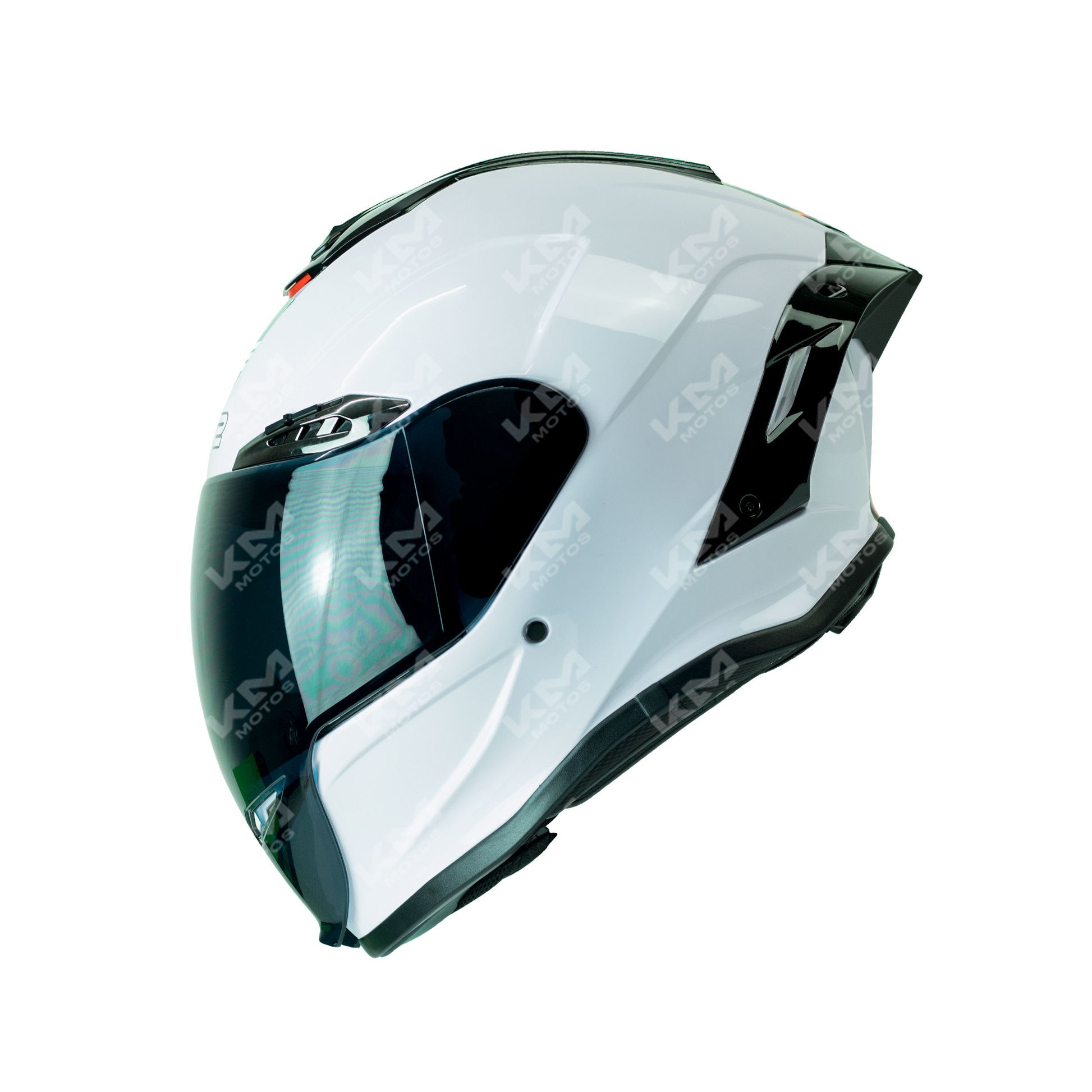 Casco Cerrado Blanco Brillo Solid WLT109L DOT HS2 KMS V.N. "L" - KMMOTOSHN