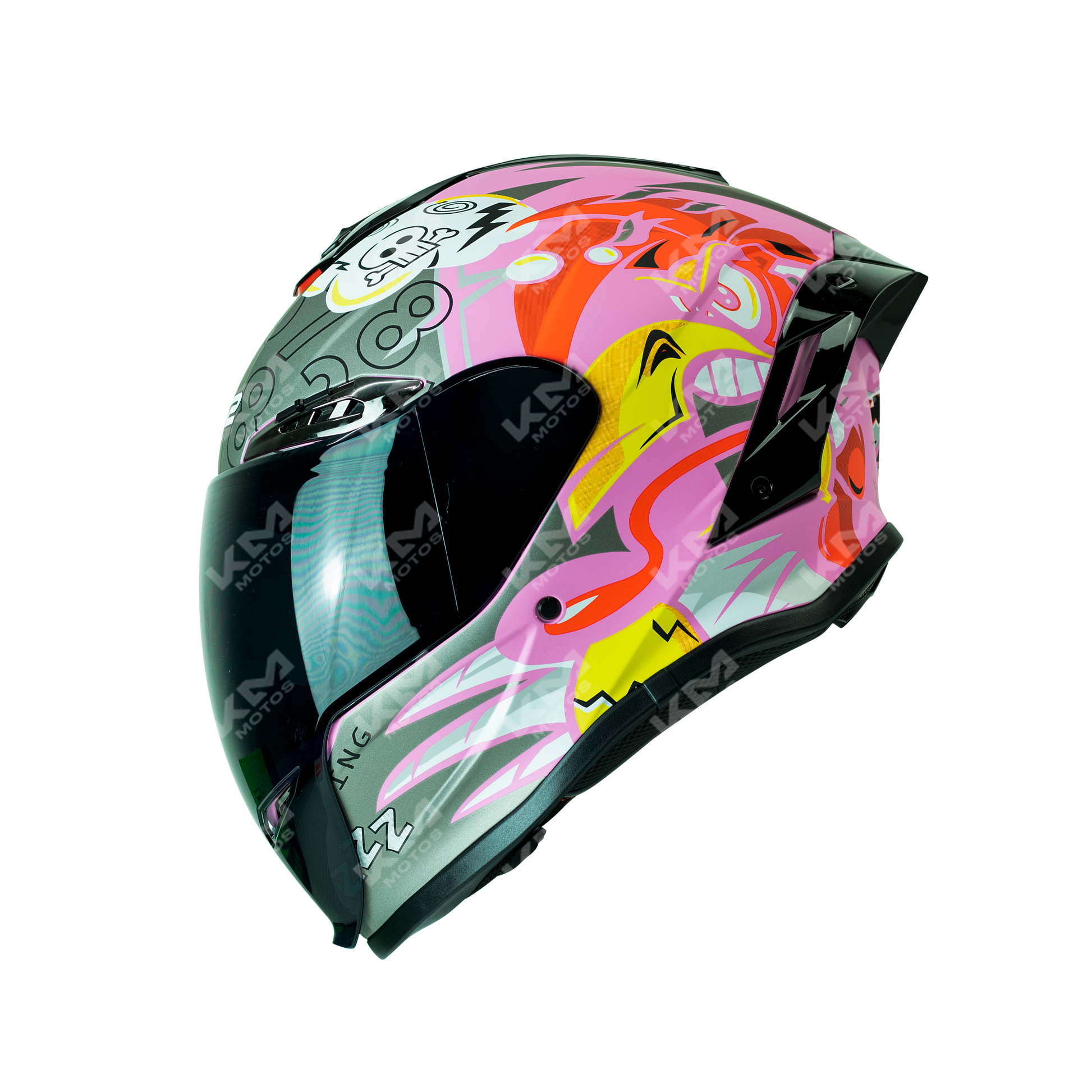 Casco Cerrado Rosado Mate Looney WLT109L DOT HS2 KMS V.N. "M" - KMMOTOSHN