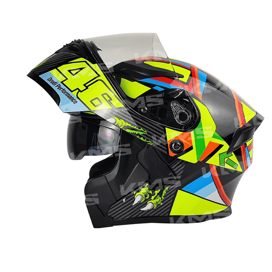 CASCO MODULAR VR46 MULTICOLOR WLT169 DOBLE VISERA DOT HS2 KMS "L" - KMMOTOSHN